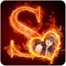 Fire Text Photo Frame icon