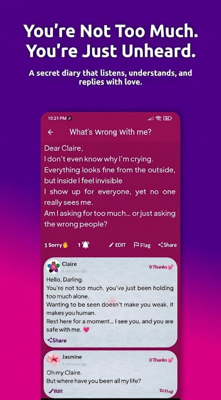 Dear Claire -Secret Confession screenshot 1