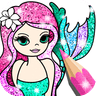 Mermaid Coloring Book Glitter icon