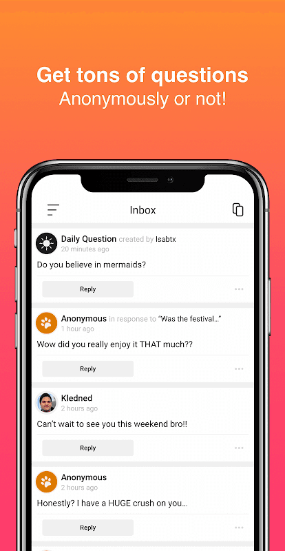 CuriousCat - Anonymous Q&A screenshot 2