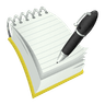 Simple notepad notes icon