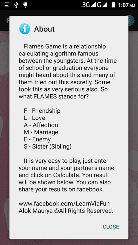 Flames screenshot 1