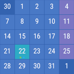 Calendar Widget: Month/Agenda icon