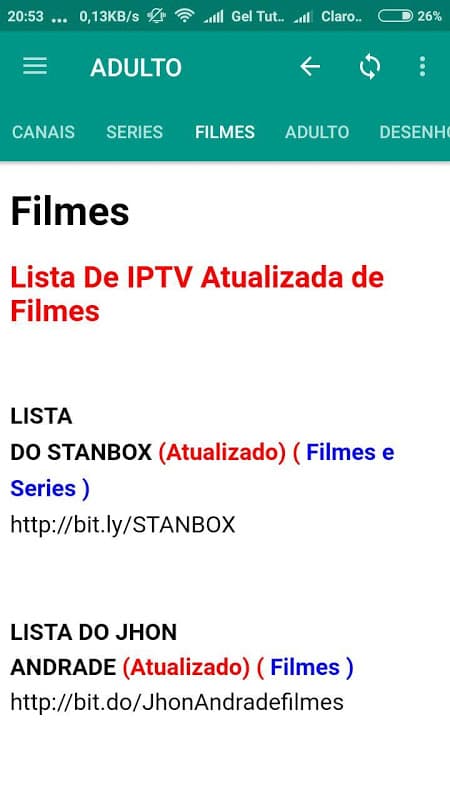 Listas IPTV Grátis 🆓 screenshot 4