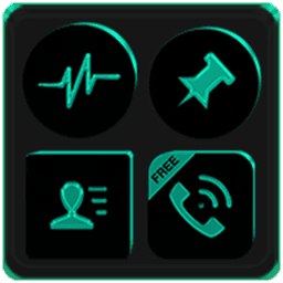 Black and Teal Icon Pack v3.1 icon