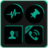 Black and Teal Icon Pack v3.1 icon