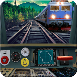 Train driving simulator icon