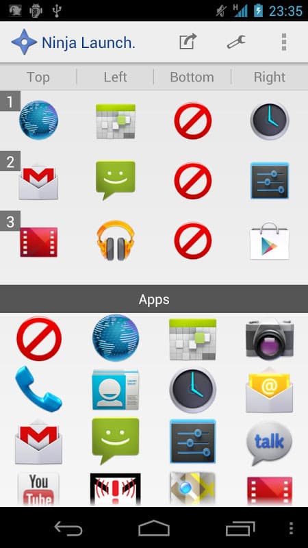 NinjaLauncher (BlindLauncher) screenshot 1