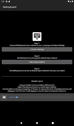 No Keyboard: Hideable keyboard screenshot 2