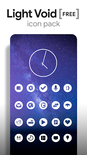 Light Void - Flat White Icons screenshot 1
