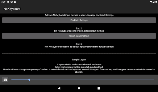 No Keyboard: Hideable keyboard screenshot 4