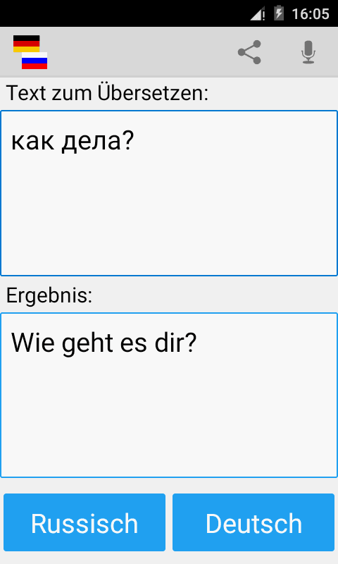 German russian translator screenshot 2