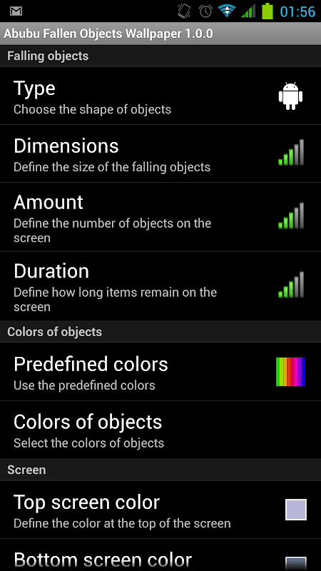 Falling objects live wallpaper screenshot 6