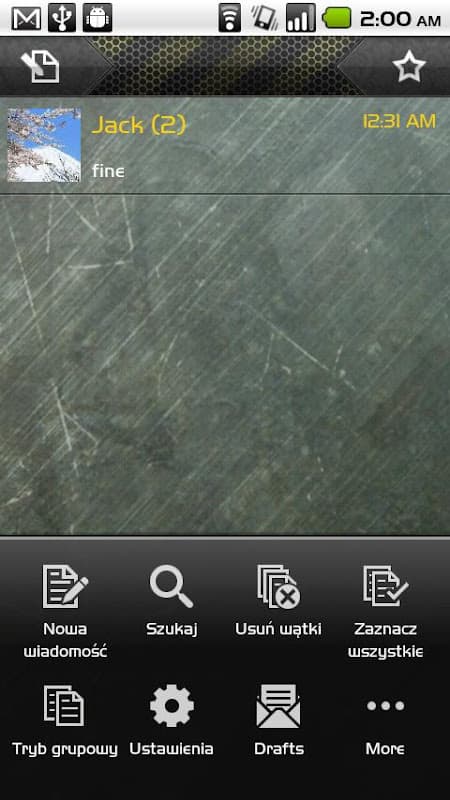 Handcent SMS Polish Language P screenshot 1