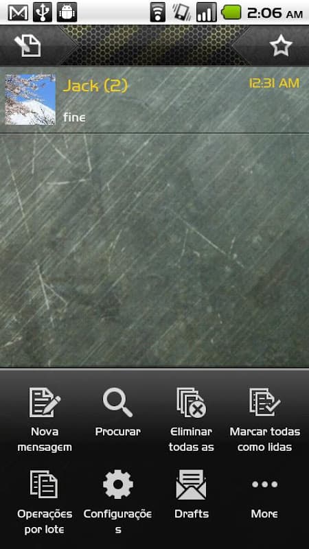 Handcent SMS Portuguese Langua screenshot 1