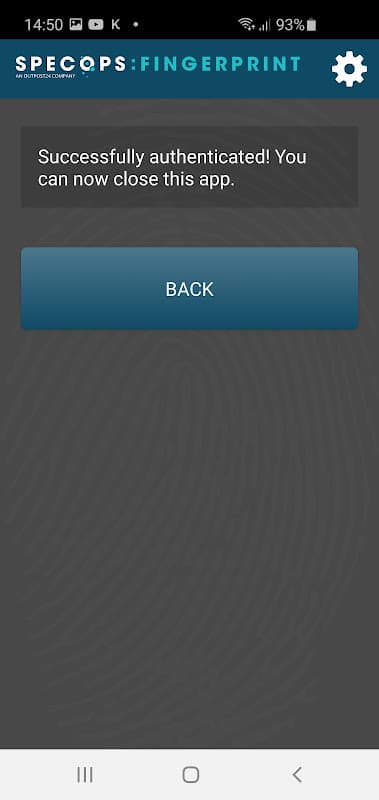 Specops Fingerprint screenshot 3