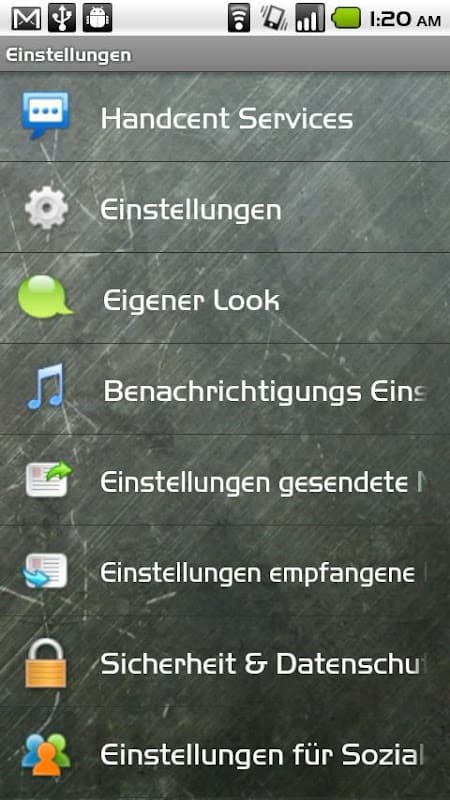 Handcent SMS Germany Language screenshot 2