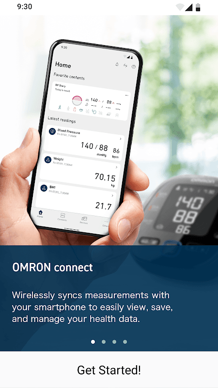 OMRON connect screenshot 1