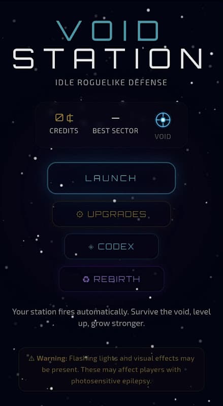 Void Station Idle roguelike screenshot 1