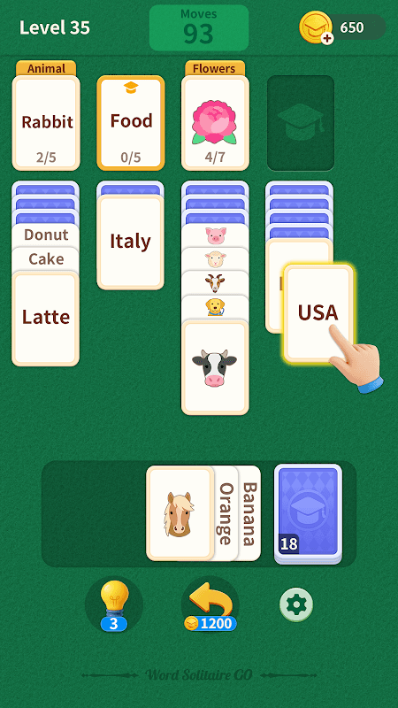 Word Solitaire Go screenshot 2
