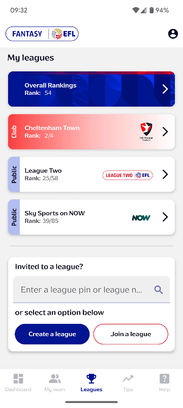 Fantasy EFL Official screenshot 3