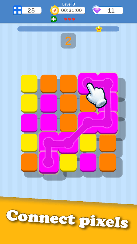 Pixel Dots Flow - color puzzle screenshot 1