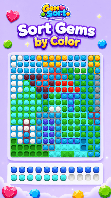 Gem Sort: Color Puzzle screenshot 1