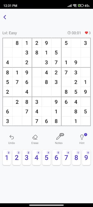 Sudoku - Classic Number Game screenshot 1