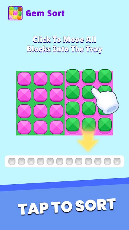 Gem Sort: Color Match screenshot 1