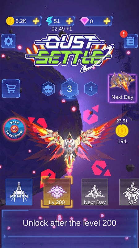 Dust Settle 3D - Galaxy Attack screenshot 1