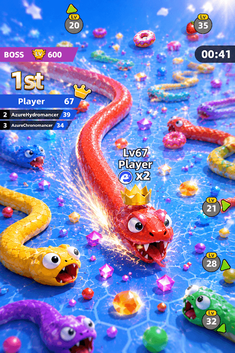 Snake Hero: Food Hunt Battle screenshot 4