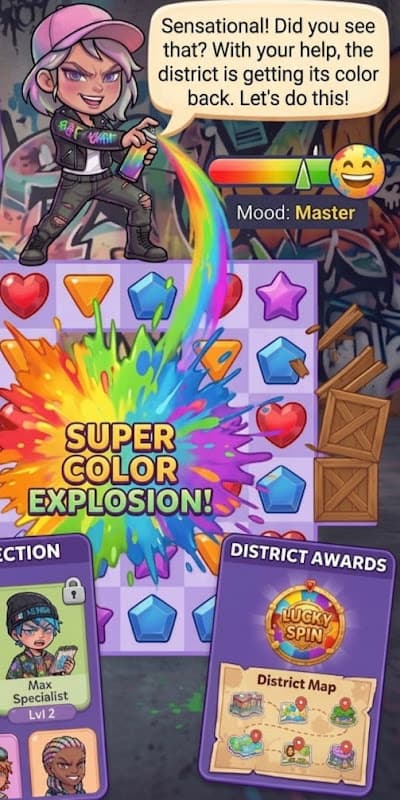 Grumpy Blast: Match 3 Puzzle screenshot 1