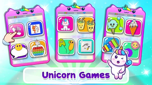 Unicorn phone mobile toy games screenshot 1