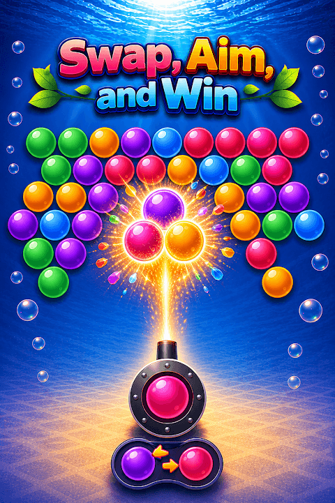 Bubble Shooter - Ocean Glow screenshot 4
