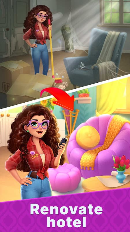 Hotel Makeover: Sorting Games screenshot 2