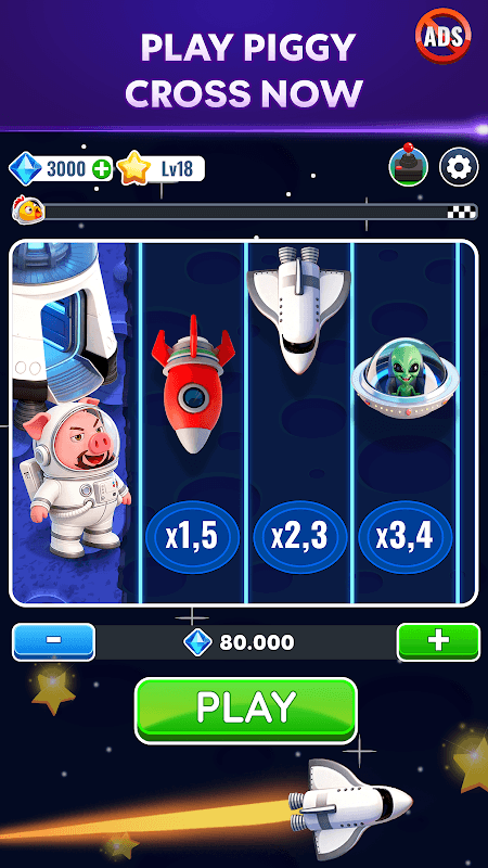 Piggy Cross - Space Cross 2 screenshot 1