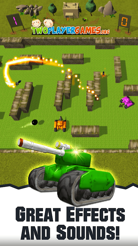 2 Player Tank Wars screenshot 2