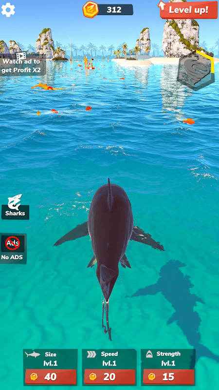 Idle Shark 2-Mega Tycoon Game screenshot 1