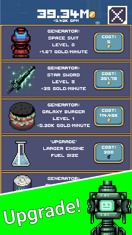 Idle Space Force Retro Clicker screenshot 2