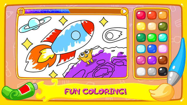 Colouring & drawing kids games screenshot 1