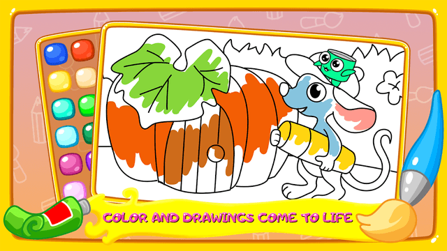 Colouring & drawing kids games screenshot 2