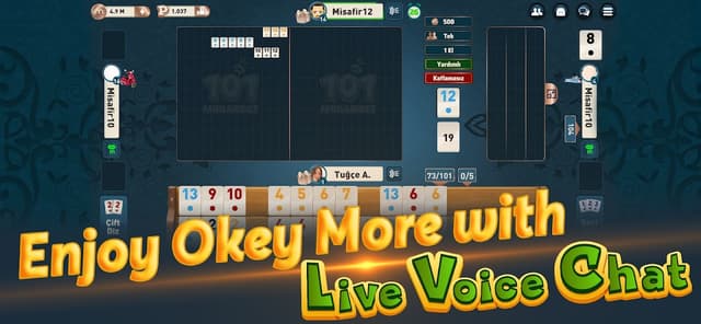 101 Okey Social Rummy Game screenshot 2