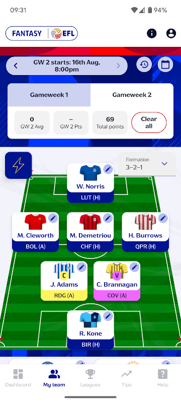 Fantasy EFL Official screenshot 4