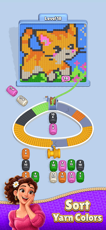 Yarn Canvas: Color Sort screenshot 1