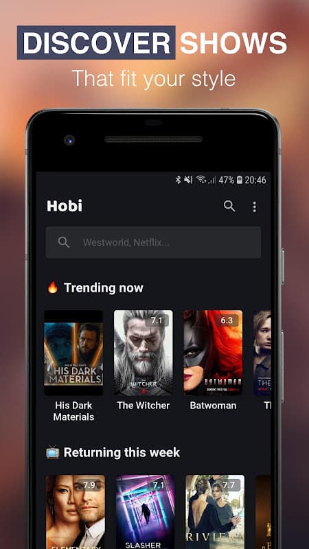 Hobi: TV Series Tracker, Trakt Client For TV Shows screenshot 3
