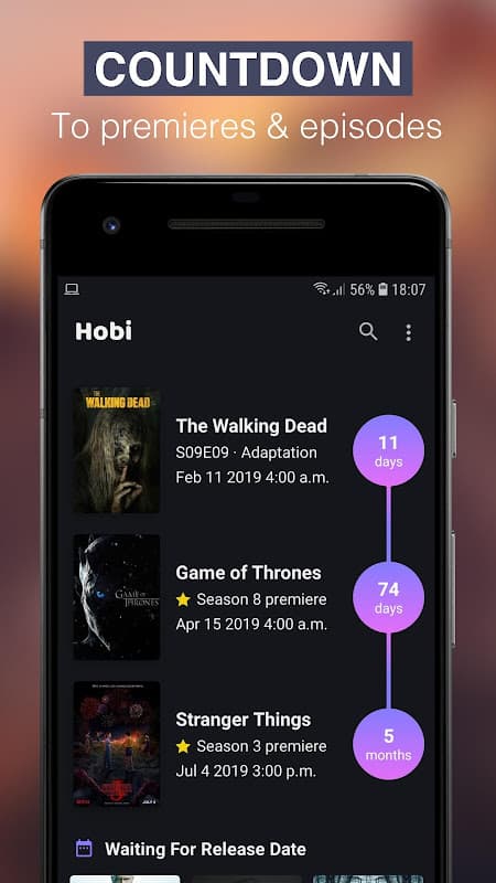 Hobi: TV Series Tracker, Trakt Client For TV Shows screenshot 1